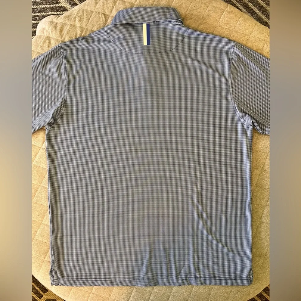 RHOBACK XL Men’s Blue Gingham Golf Polo Orig $98 Excellent Condition Worn 1x - Picture 7 of 9